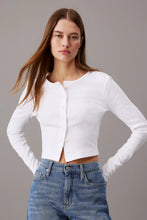Load image into Gallery viewer, WOVEN LABEL RIB CARDIGAN