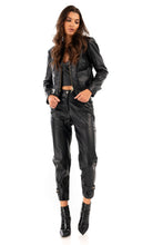 Load image into Gallery viewer, JACKET LEATHER WITH ZIP AND POCKETS