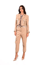 Load image into Gallery viewer, V.LEATHER PANTS WITH CROCO DETAILS