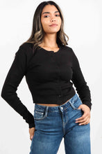 Load image into Gallery viewer, WOVEN LABEL RIB CARDIGAN