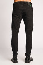 Load image into Gallery viewer, FLEXY DENIM BLACK TROUSERS