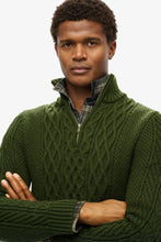 Load image into Gallery viewer, JACOB CABLE KNITTED TOP HALF ZIP