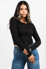 Load image into Gallery viewer, WOVEN LABEL RIB CARDIGAN