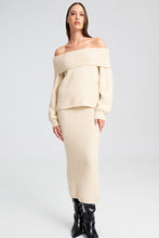 Load image into Gallery viewer, CARAMEL KNITTED SKIRT