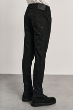 Load image into Gallery viewer, FLEXY DENIM BLACK TROUSERS