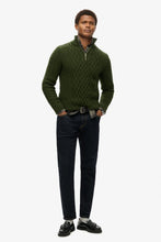 Load image into Gallery viewer, JACOB CABLE KNITTED TOP HALF ZIP