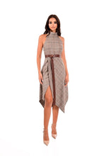 Load image into Gallery viewer, ASYMMETRIC PLAID DRESS