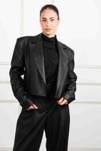 Load image into Gallery viewer, CROP V.LEATHER JACKET