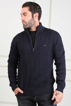 Load image into Gallery viewer, CLASSIC CABLE ZIP KNITTED TOP