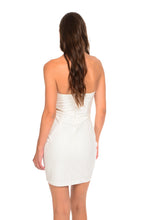 Load image into Gallery viewer, STRAPLESS DRESS WITH LUREX STRIPES